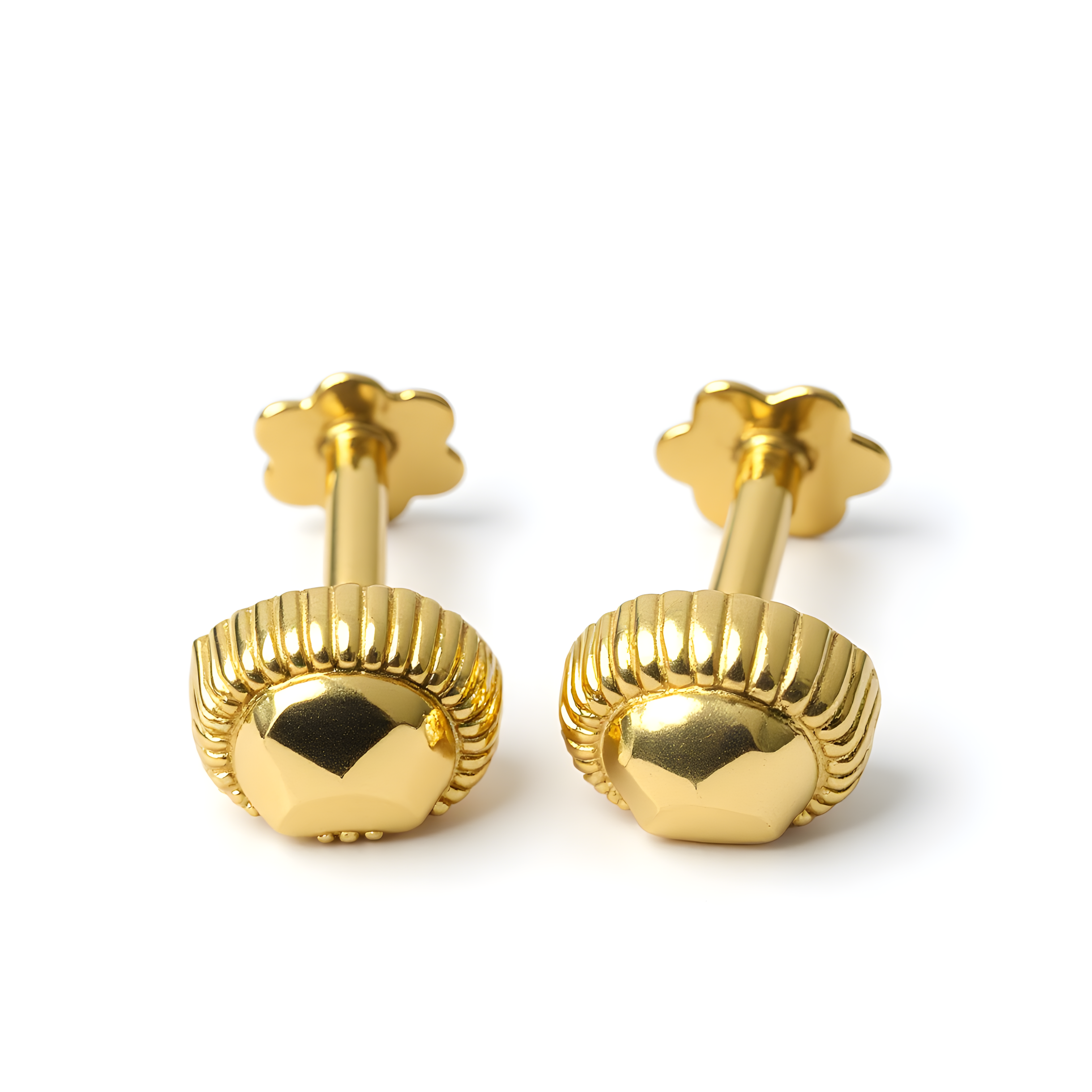 Raw Aura Facet Gold Stud