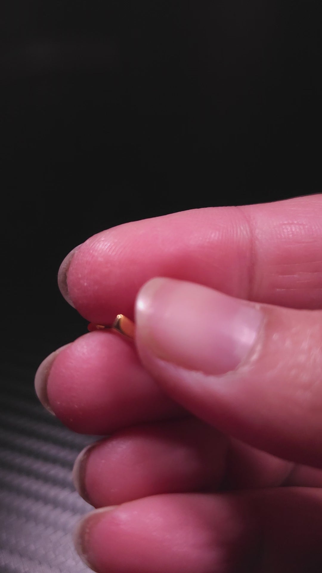 Gold Curved Bar Piercing