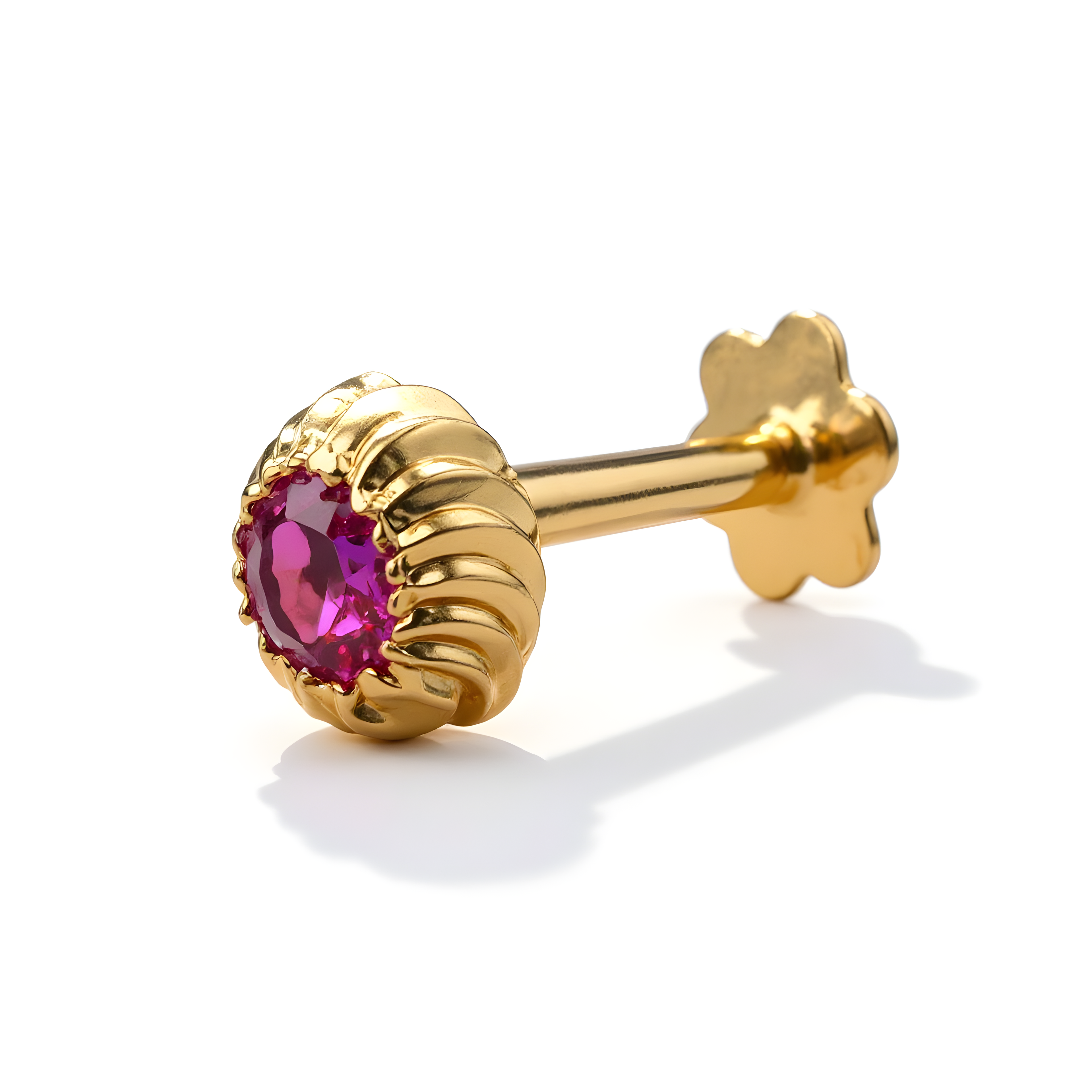 18ct Gold Ruby Piercing jewellery
